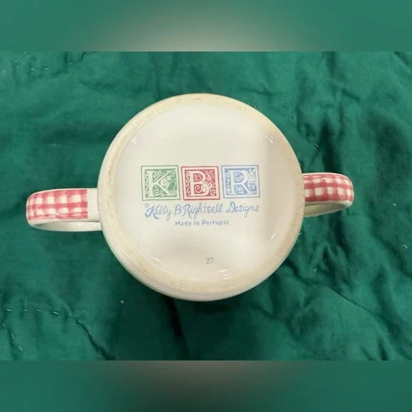 Childs Mug Two Handled Kelly B. Rightsell Designs Portugal Monkey & Turtle EUC - Picture 4 of 10